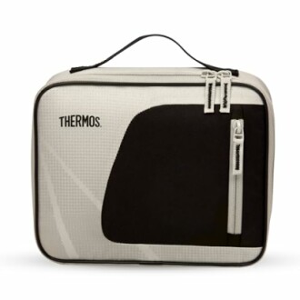 Thermos lunch box with black and white design